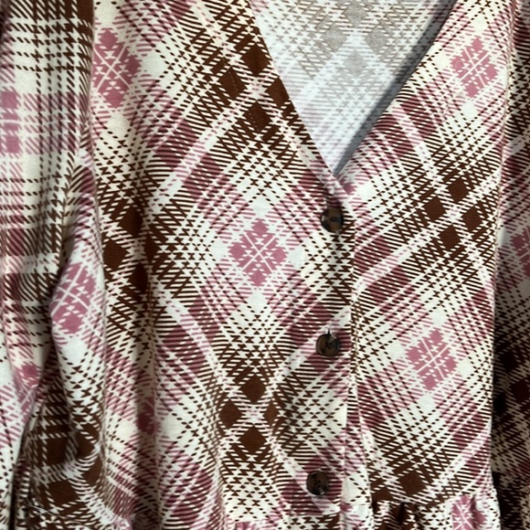 Indigo Rose NWT Plaid Button Down Tunic Fit and Flare sz 2X - Picture 2 of 6
